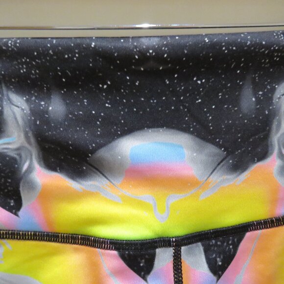 ELECTRO THREADS Space Abstract Boho Rave Hippie Festival Hot Pants Punk Goth - Picture 10 of 14